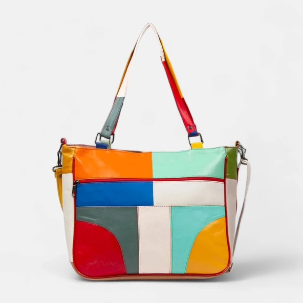 Lederax Hakiki Deri El ve  Omuz Çantası Anne Çantası LD403 - Resim 3