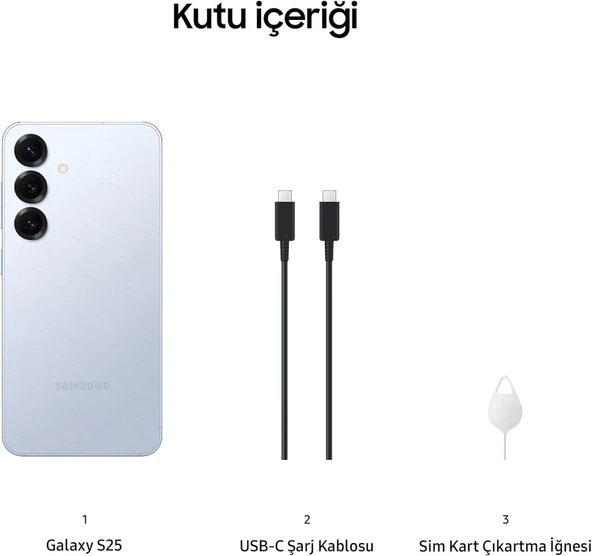 SAMSUNG Galaxy S25 12/256GB Akıllı Telefon Buz Mavisi - 7