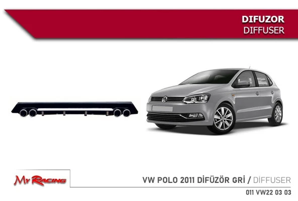 Vw Polo 4 çıkış görünümlü difüzör 2014-2018 arası modeller