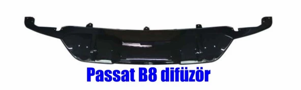 Vw Passat B8 arka tampon eki difüzör pianoblack 2015-2020 arası modeller