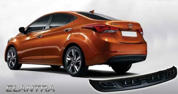 Hyundai Elantra çift eksoz görünümlü difüzör gri 2014-2016 arası modeller - Resim 4