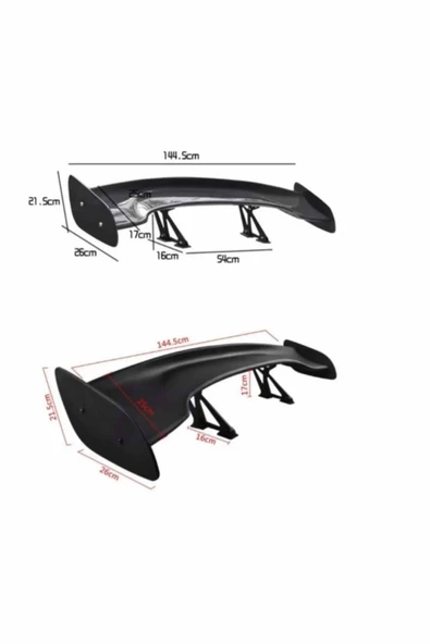 Dtm Bagaj Üstü Spoiler Karbon Metal Ayaklı Üniversal - 2