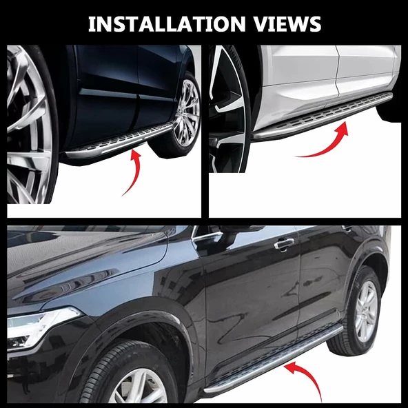 Volvo Xc90 siyah yan basamak 2018 sonrası oem model - 6