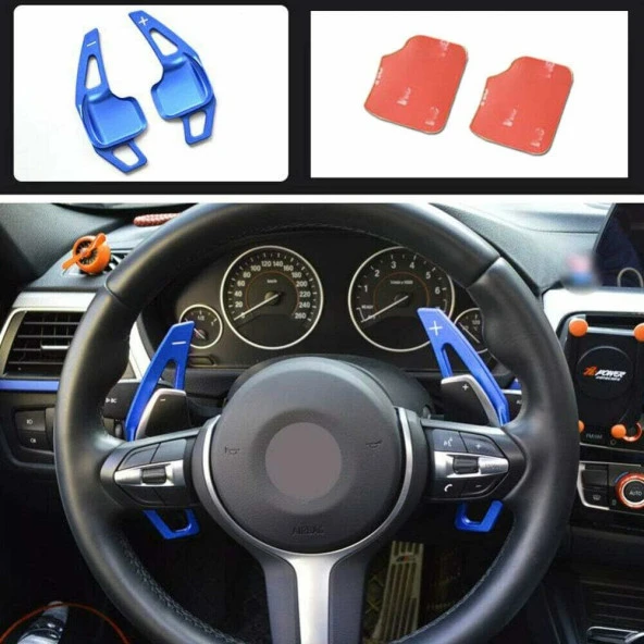 Bmw F32 M Direksiyon F1 Vites Kulakçık 2014-2018 arası Mavi - 3