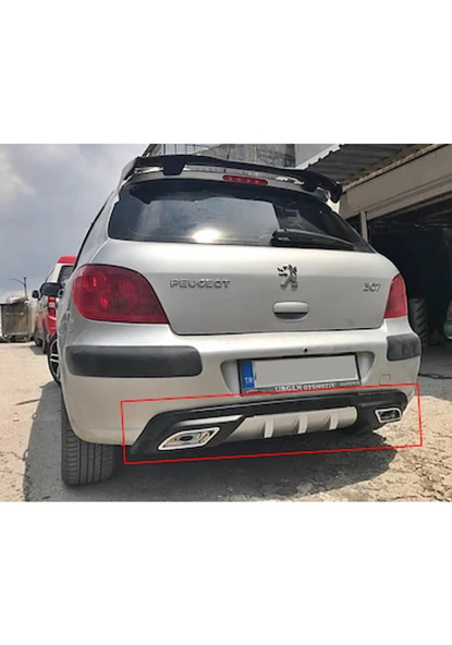 Peugeot 307 uyumlu üniversal difüzör Gri 2001 ve sonrası modeller