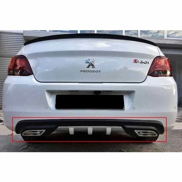 Peugeot 301 uyumlu üniversal difüzör Gri 2012 ve sonrası modeller - 8