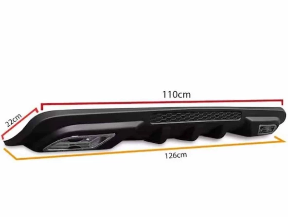 Kia Ceed uyumlu üniversal difüzör Siyah 2012-2018 arası - 3