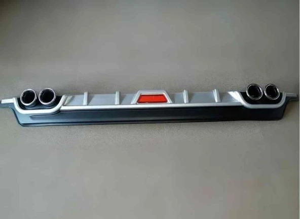 Ford Focus 3 sedan-hb uyumlu arka tampon altı difüzör Gri 2011-2014 arası - Resim 3