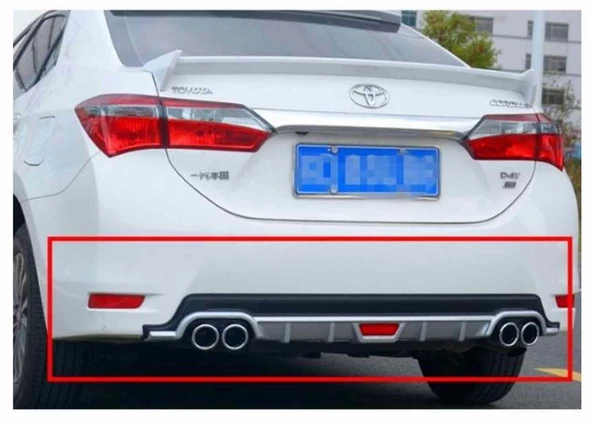 Renault Clio 4 uyumlu arka tampon altı difüzör Siyah 2012-2019 arası - 2