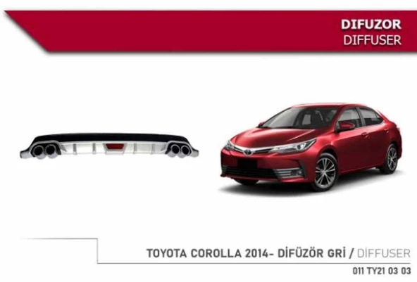 Ford Focus 3 sedan-hb uyumlu arka tampon altı difüzör Siyah 2011-2014 arası - 6
