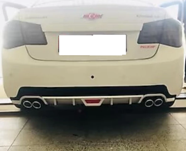 Chevrolet Cruze uyumlu arka tampon altı difüzör Gri tüm modeller