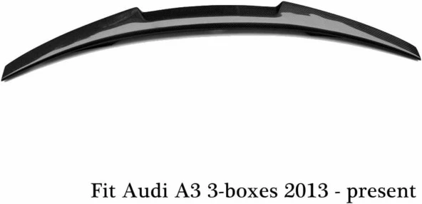 Audi A3 M4 boyalı spoiler (Pianoblack) 2008-2014 arası - 2