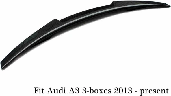 Audi A3 M4 boyalı spoiler (Pianoblack) 2008-2014 arası - 3