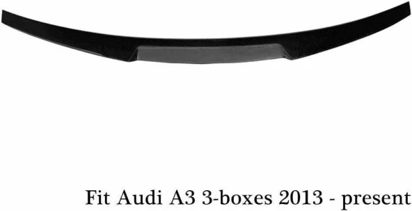 Audi A3 M4 boyalı spoiler (Pianoblack) 2008-2014 arası - 4