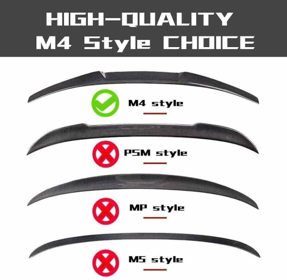 Bmw E90 M4 boyalı spoiler (Pianoblack) 2005-2012 arası - 4