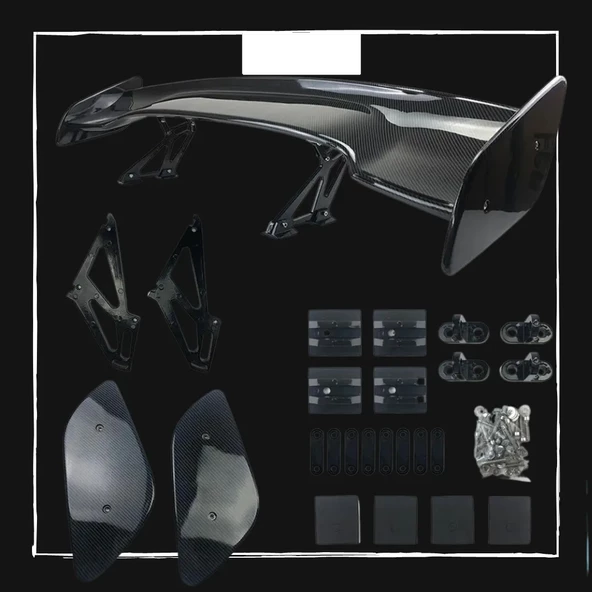 Dtm Bagaj Üstü Spoiler Pianoblack Metal Ayaklı Üniversal - 3