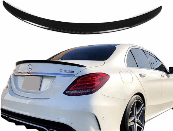 Mercedes w205 boyalı (Pianoblack) spoiler 2015-2021 arası - 4