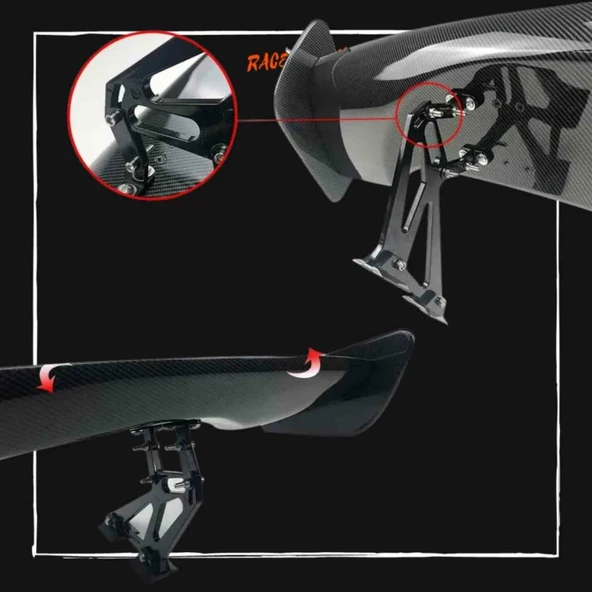 Dtm Bagaj Üstü Spoiler Pianoblack Metal Ayaklı Üniversal - 2