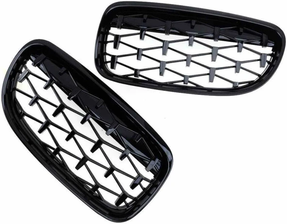 Bmw e90 diamond ön panjur ızgara 2009-2012 arası parlak siyah - Resim 3