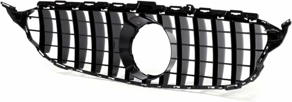 Mercedes C serisi w205 gtr ön panjur ızgara seti krom-siyah 2015-2018 arası - Resim 2