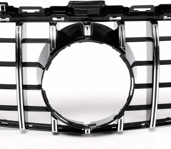 Mercedes C serisi w205 gtr ön panjur ızgara seti krom-siyah 2015-2018 arası - Resim 4