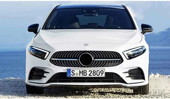 Mercedes w177 diamond ön panjur ızgara seti krom-siyah 2018 sonrası - 2