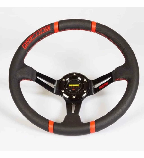 Momo Spor Direksiyon Ofsetli Kırmızı Şeritli Siyah Göbek - 2