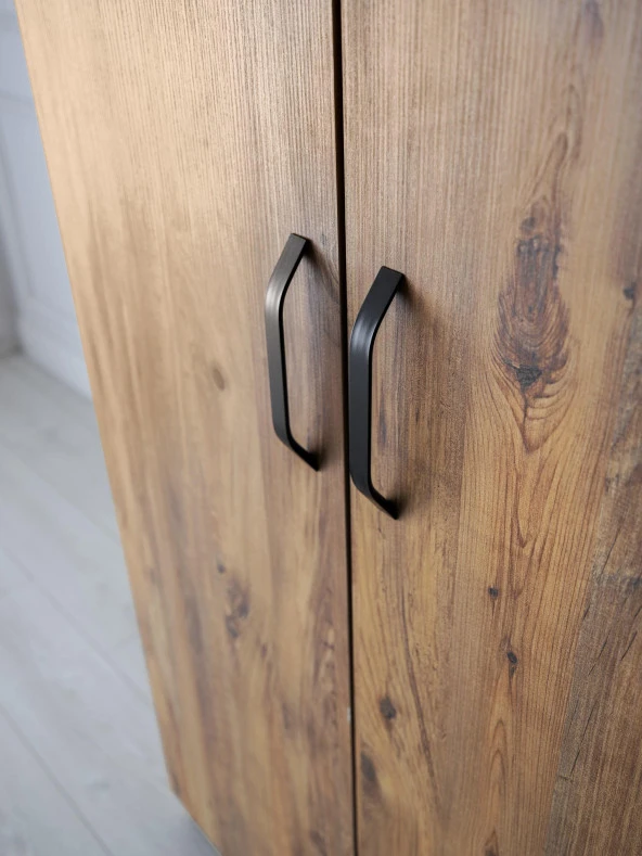 Erezoğulları Mobilya Çok Amaçlı 2 Kapaklı Mutfak Erzak Kiler Dolap 80x52x180 cm - 2