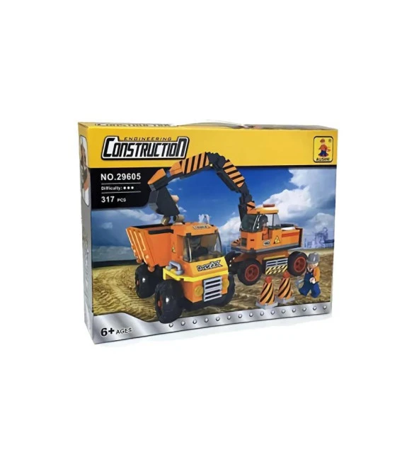 Ausini 317 Parça Kamyon ve Kepçeli İnşaat Set - 2