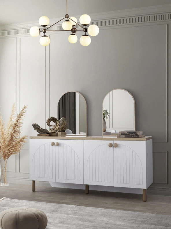 Erezoğulları Mobilya Dejavu Modern Dolaplı Aynasız Konsol 180x46x80cm