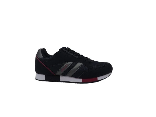 Lescon Boston 5 Erkek Siyah Bağcıklı Sneakers Spor Ayakkabı