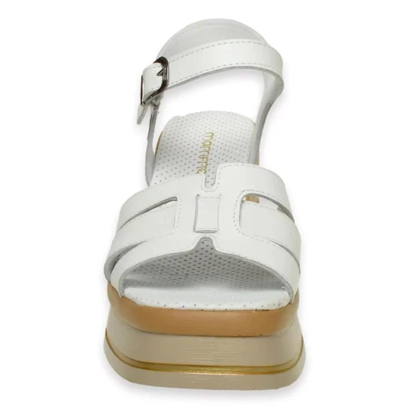 MAMMAMİA D24YS-1535 DOLGU TOPUK DERİ KADIN SANDALET - 8