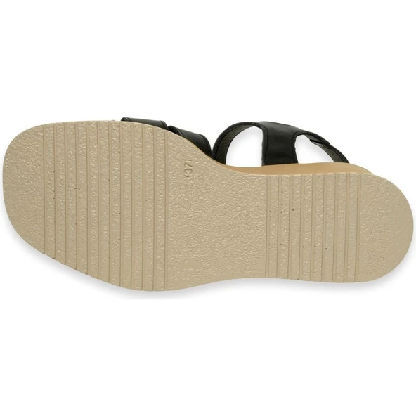 MAMMAMİA D24YS-1535 DOLGU TOPUK DERİ KADIN SANDALET - 6