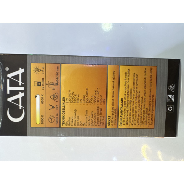 Ct-4353 düştük ampul beyaz ışık 5 adet - 2