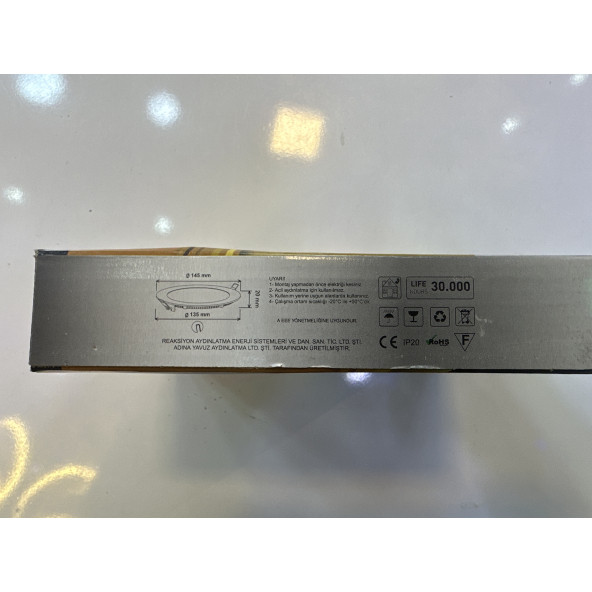 9 wat sıva altı panel led gün işigı yuvarlak - 2