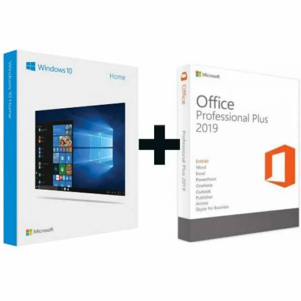 Windows 10 Home '' Office 2019 Pro Plus 32-64 Bit Türkçe-İngilizce Global Destekli