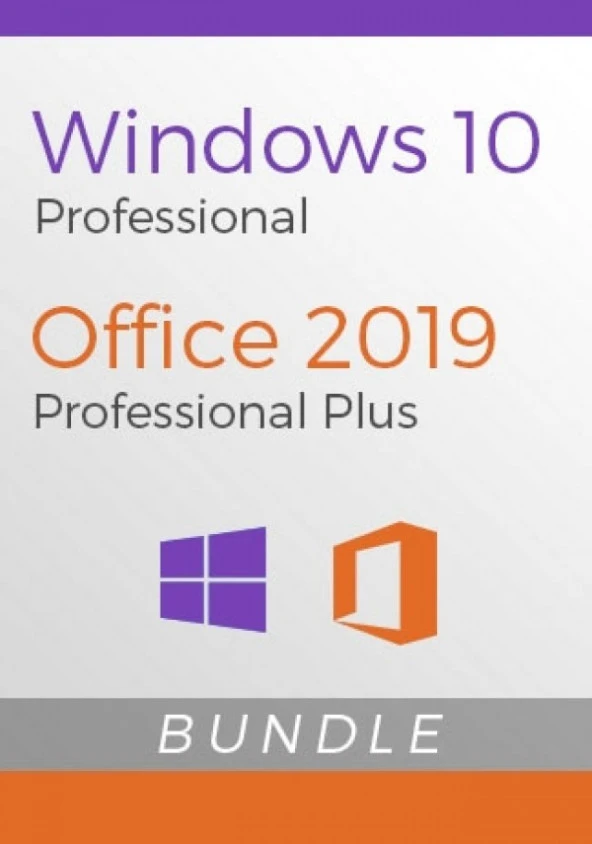 Windows 10 Pro '' Office 2019 Pro Plus PC 32-64 Bit Türkçe-İngilizce Global Destekli