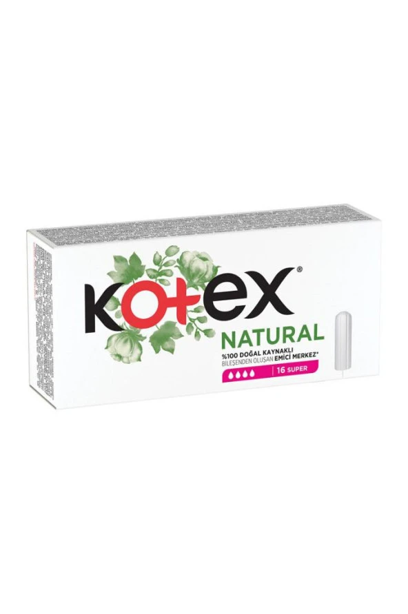 Kotex Tampon Natural Süper 16'lı