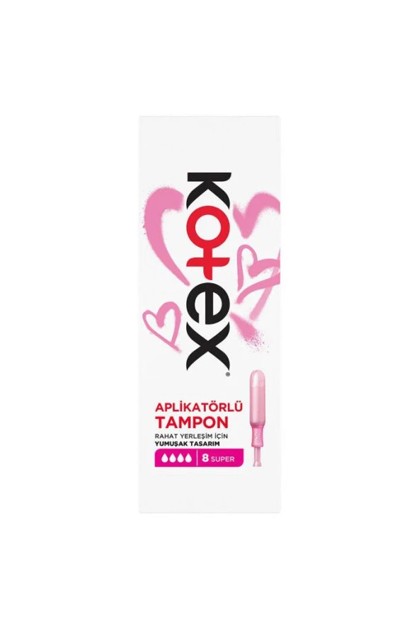 Kotex Aplikatörlü Tampon Süper 8'li