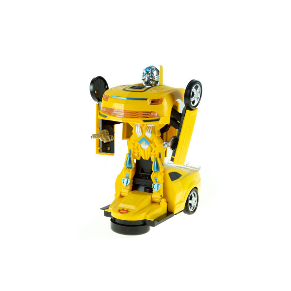 Oyuncak Süper Araba Transformers Robota Dönüşen Işıklı Sesli Sarı