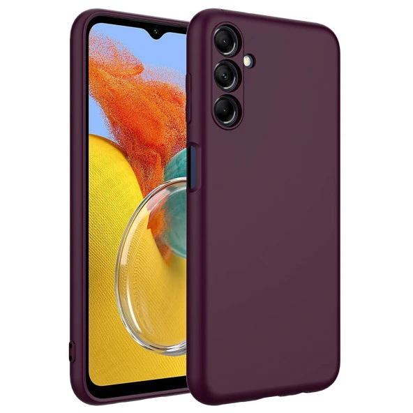 KNY Samsung Galaxy A35 Kılıf Kamera Korumalı İçi Süet Lansman Silikon Bordo