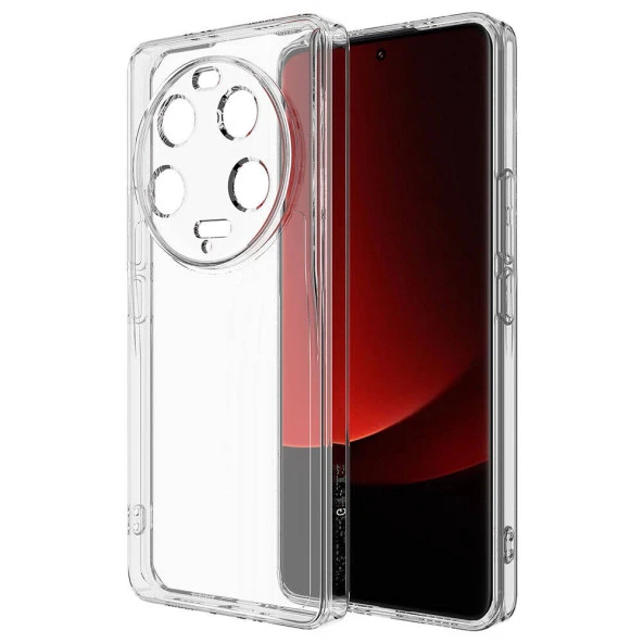 KNY Xiaomi Mi 13 Ultra Kılıf Ultra İnce Kamera Korumalı Şeffaf Silikon Şeffaf