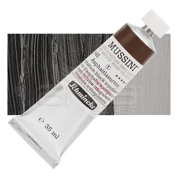 Mussini 35ml Yağlı Boya Seri:1 No:645 Asphaltum Black Translucent