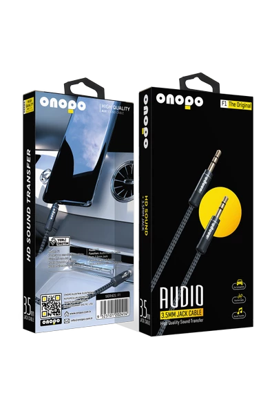 onopo Audio 3.5MM Aux Kablosu 1,5 Metre - F1