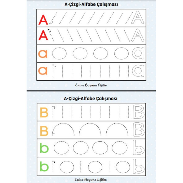 Çizgi-Alfabe YAZ-SİL Kitabı (Okul Öncesi ve Birinci Sınıflar İçin) - Resim 2