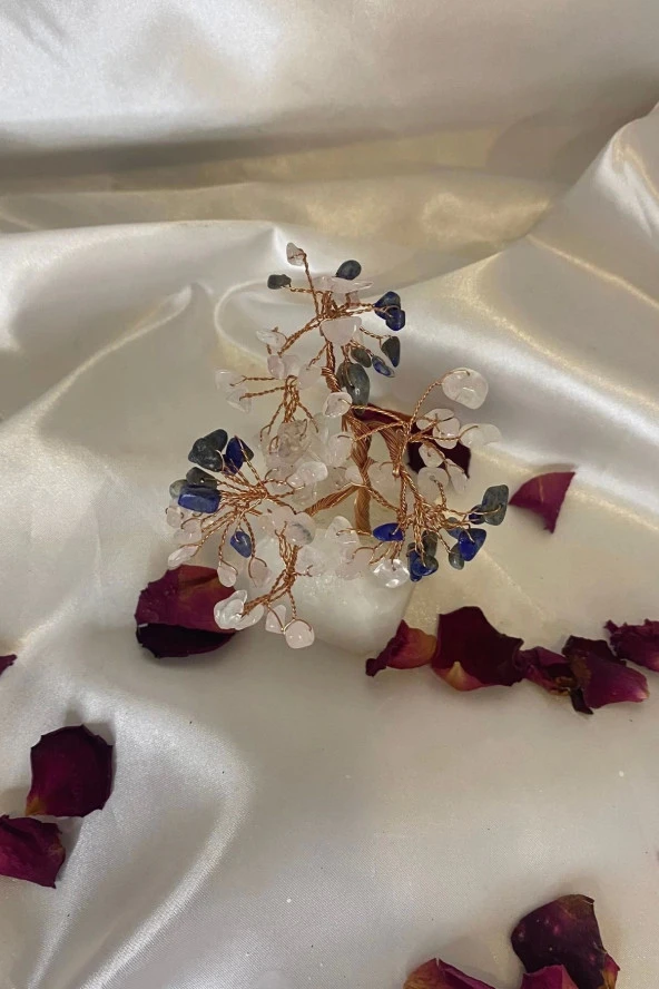 Doğaltaş Lapis Kuvars Quartz Taşı Doğal Taş Bakır Hayat Ağacı Negatif Enerji Taşı 1 - 3