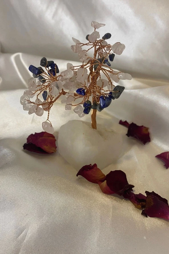 Doğaltaş Lapis Kuvars Quartz Taşı Doğal Taş Bakır Hayat Ağacı Negatif Enerji Taşı 1 - 4