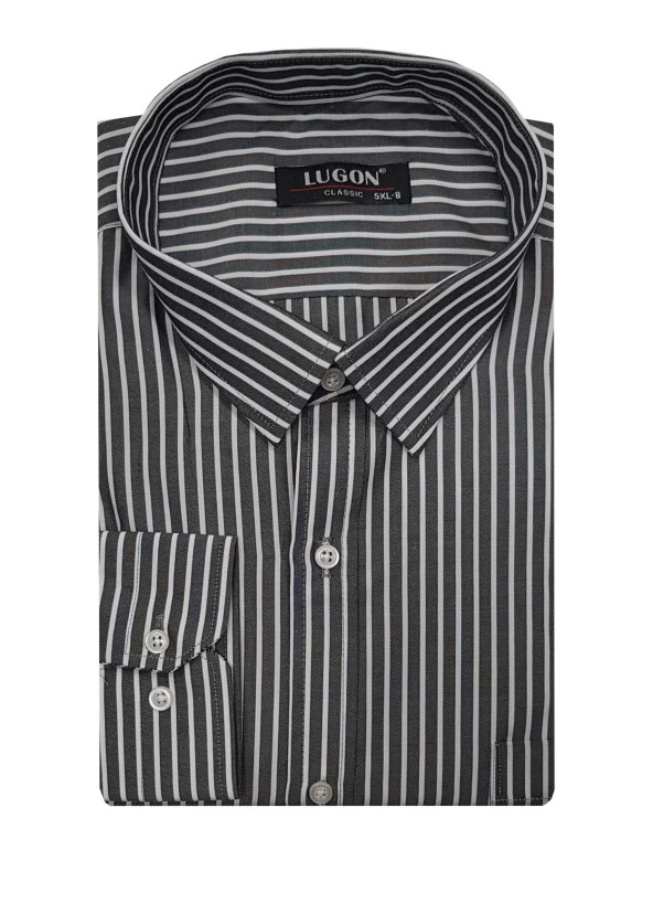 Lugon Büyük Beden Klasik Cepli Erkek Gömlek-6535