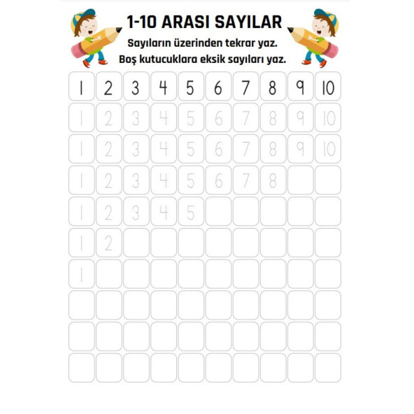 Rakam-Sayı Çalışmaları YAZ-SİL Kitabı - 2