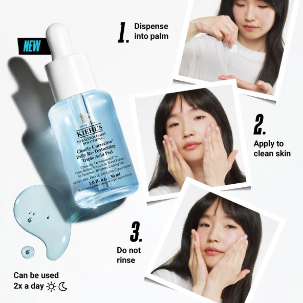 Kiehl's Clearly Corrective Daily Re-Texturizing Triple Acid Peel 30 Ml - Resim 2